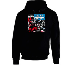 Tales From The Crypt Horror Classic Black Hooded Sweatshirt Hoodie Tales From The Crypt Horror Classic Black Hooded Sweatshirt Hoodie
