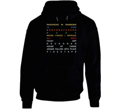 Radiohead In Rainbows Black Black Hooded Sweatshirt Hoodie Radiohead In Rainbows Black Black Hooded Sweatshirt Hoodie