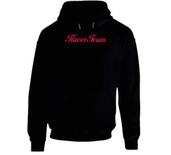 Flavortown Logo Parody Guy Fieri Cooking Chef Food Show Tv Fan Black Hooded Sweatshirt Hoodie