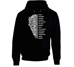 Beard Growth Chart 2 Black Black Hooded Sweatshirt Hoodie Beard Growth Chart 2 Black Black Hooded Sweatshirt Hoodie