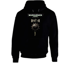 Warhammer 40k Logo Miniatures Game Black Hooded Sweatshirt Hoodie Warhammer 40k Logo Miniatures Game Black Hooded Sweatshirt Hoodie