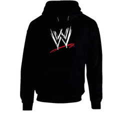 Wwe Logo Black Hooded Sweatshirt Hoodie Wwe Logo Black Hooded Sweatshirt Hoodie