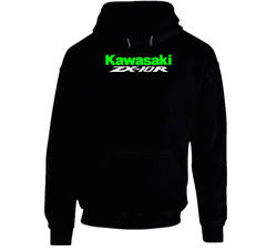 Kawasaki Zx-10r Black Hooded Sweatshirt Hoodie Kawasaki Zx-10r Black Hooded Sweatshirt Hoodie
