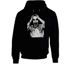Jared Letto 1 Siluet Ken Black Black Hooded Sweatshirt Hoodie Jared Letto 1 Siluet Ken Black Black Hooded Sweatshirt Hoodie