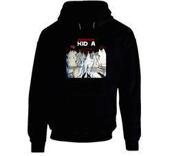 Kid A Radiohead Band Rock Cover Black Hooded Sweatshirt Hoodie Kid A Radiohead Band Rock Cover Black Hooded Sweatshirt Hoodie