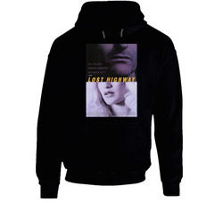 Lost Highway Cool Vintage 90's Movie Fan Black Hooded Sweatshirt Hoodie Lost Highway Cool Vintage 90's Movie Fan Black Hooded Sweatshirt Hoodie