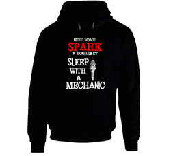 Sleep With A Mechanic Men's Black Hooded Sweatshirt Hoodie Sleep With A Mechanic Men's Black Hooded Sweatshirt Hoodie