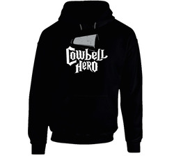 Cowbell Hero Black Hooded Sweatshirt Hoodie Cowbell Hero Black Hooded Sweatshirt Hoodie