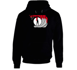 James Bond 007 Retro Black Black Hooded Sweatshirt Hoodie James Bond 007 Retro Black Black Hooded Sweatshirt Hoodie
