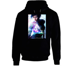 Ghost In The Shell Scarlett Johansson Anime Manga Movie Black Hooded Sweatshirt Hoodie Ghost In The Shell Scarlett Johansson Anime Manga Movie Black Hooded Sweatshirt Hoodie