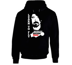 Rockin' 1000 Dave Grohl Black Black Hooded Sweatshirt Hoodie Rockin' 1000 Dave Grohl Black Black Hooded Sweatshirt Hoodie