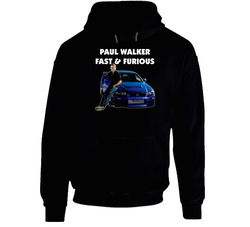 Paul Walker Fast Furious Black Hooded Sweatshirt Hoodie Paul Walker Fast Furious Black Hooded Sweatshirt Hoodie