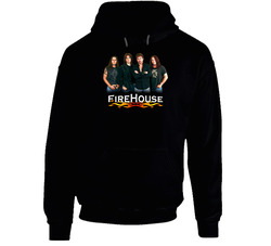 Firehouse Rock Classic Black Hooded Sweatshirt Hoodie
