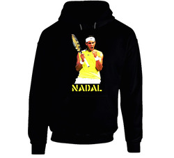 Rafael Nadal Tennis Player Black Hooded Sweatshirt Hoodie