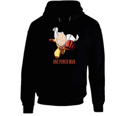 Saitama - One Punch Man Black Hooded Sweatshirt Hoodie