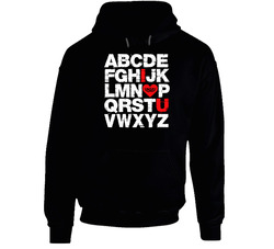 Abcd Love 200dpi Black Hooded Sweatshirt Hoodie
