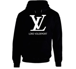 Lv White Ink Black Hooded Sweatshirt Hoodie