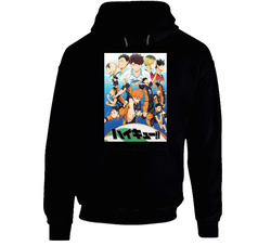 Haikyuu Anime Tv Show  Cool Fan Black Hooded Sweatshirt Hoodie