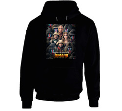 Jumanji The Next Level Cool Movie Fan Black Hooded Sweatshirt Hoodie Jumanji The Next Level Cool Movie Fan Black Hooded Sweatshirt Hoodie