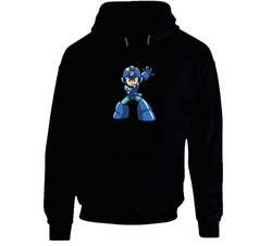 Mega Man Nintendo Nes Black Hooded Sweatshirt Hoodie Mega Man Nintendo Nes Black Hooded Sweatshirt Hoodie