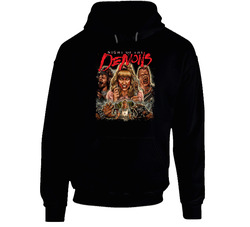 Night Of The Demons Scary Movie Halloween Black Hooded Sweatshirt Hoodie Night Of The Demons Scary Movie Halloween Black Hooded Sweatshirt Hoodie