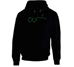 Dmt Molecule Black Hooded Sweatshirt Hoodie