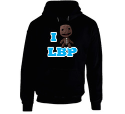 Little Big Planet I Heart Videogame Black Hooded Sweatshirt Hoodie Little Big Planet I Heart Videogame Black Hooded Sweatshirt Hoodie