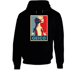 Geico Lizard Hope Black Hooded Sweatshirt Hoodie Geico Lizard Hope Black Hooded Sweatshirt Hoodie