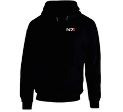 Mass Effect Andromeda N7 Emblem Light Black Hooded Sweatshirt Hoodie Mass Effect Andromeda N7 Emblem Light Black Hooded Sweatshirt Hoodie