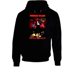 Retro Atlanta Basketball Dominique Wilkins Domination Alley Black Hooded Sweatshirt Hoodie Retro Atlanta Basketball Dominique Wilkins Domination Alley Black Hooded Sweatshirt Hoodie