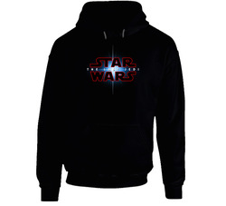 The Movie 2017 Star Wars The Last Jedi Logo Black Hooded Sweatshirt Hoodie The Movie 2017 Star Wars The Last Jedi Logo Black Hooded Sweatshirt Hoodie