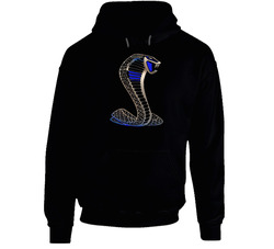 Ford Mustang Shelby Super Snake Logo Black Hooded Sweatshirt Hoodie Ford Mustang Shelby Super Snake Logo Black Hooded Sweatshirt Hoodie