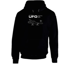 Ufo Shado Tv Series Interceptor Blueprint Black Hooded Sweatshirt Hoodie Ufo Shado Tv Series Interceptor Blueprint Black Hooded Sweatshirt Hoodie