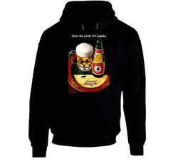 Molson Export Beer Vintage 80s Black Hooded Sweatshirt Hoodie Molson Export Beer Vintage 80s Black Hooded Sweatshirt Hoodie