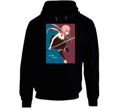 Future Diary 07bl Black Hooded Sweatshirt Hoodie Future Diary 07bl Black Hooded Sweatshirt Hoodie