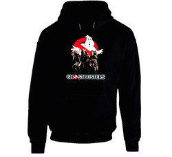 Vintage Classic 80's Ghostbusters Movie Fan Black Hooded Sweatshirt Hoodie Vintage Classic 80's Ghostbusters Movie Fan Black Hooded Sweatshirt Hoodie