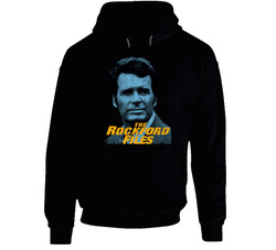 The Rockford Files Tv Show Character Worn Look Black Hooded Sweatshirt Hoodie The Rockford Files Tv Show Character Worn Look Black Hooded Sweatshirt Hoodie