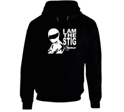 I Am Stig 1/2 Body Black Hooded Sweatshirt Hoodie I Am Stig 1/2 Body Black Hooded Sweatshirt Hoodie