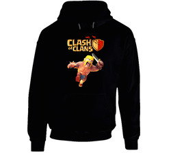 Barbarian King Clash Of Clans Black Hooded Sweatshirt Hoodie Barbarian King Clash Of Clans Black Hooded Sweatshirt Hoodie