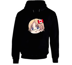 Hetalia C16 Canada Black Hooded Sweatshirt Hoodie Hetalia C16 Canada Black Hooded Sweatshirt Hoodie