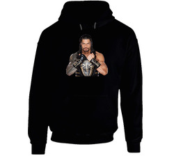 Wwe Roman Reigns Black Hooded Sweatshirt Hoodie Wwe Roman Reigns Black Hooded Sweatshirt Hoodie