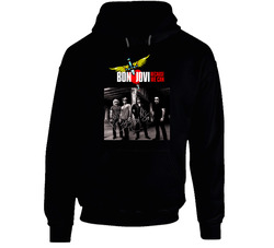 Bon Jovi Because We Can Grey Black Hooded Sweatshirt Hoodie Bon Jovi Because We Can Grey Black Hooded Sweatshirt Hoodie