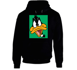 Daffy Duck Looney Toons Cartoon Character Black Hooded Sweatshirt Hoodie Daffy Duck Looney Toons Cartoon Character Black Hooded Sweatshirt Hoodie