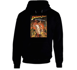 Indiana Jones Raiders Of The Lost Ark Classic 80s Adventure Movie Black Hooded Sweatshirt Hoodie Indiana Jones Raiders Of The Lost Ark Classic 80s Adventure Movie Black Hooded Sweatshirt Hoodie