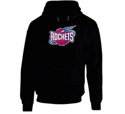 Houston Rockets Old Logo Black Hooded Sweatshirt Hoodie Houston Rockets Old Logo Black Hooded Sweatshirt Hoodie