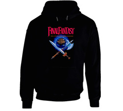 Final Fantasy Nintendo Nes Video Game Black Hooded Sweatshirt Hoodie