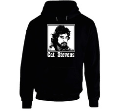 Cat Stevens Black Hooded Sweatshirt Hoodie