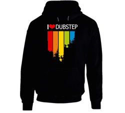 I Love Dubstep Music Black Hooded Sweatshirt Hoodie I Love Dubstep Music Black Hooded Sweatshirt Hoodie