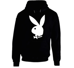 Play Boy White Logo Funny Standard Black T- S To 5xl Black Hooded Sweatshirt Hoodie Play Boy White Logo Funny Standard Black T- S To 5xl Black Hooded Sweatshirt Hoodie