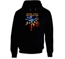 Star Trek Deep Space Nine Cast Vintage Space Trek Fan Unisex Black Hooded Sweatshirt Hoodie Star Trek Deep Space Nine Cast Vintage Space Trek Fan Unisex Black Hooded Sweatshirt Hoodie